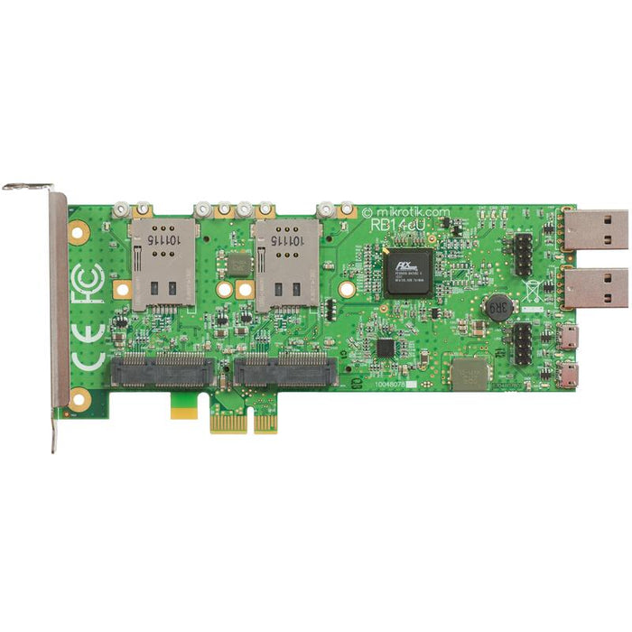Mikrotik Rb/14eu Rb14eu Routerboard 14eu Four Slot Minipcie-Pcie Adapter Wih Usb
