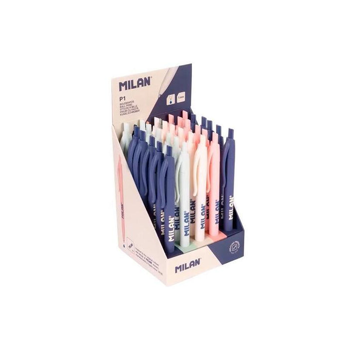 Milan Bolígrafo P1 Serie 430 Since 1918 Tinta Azul Caja Expositora 30 Ud