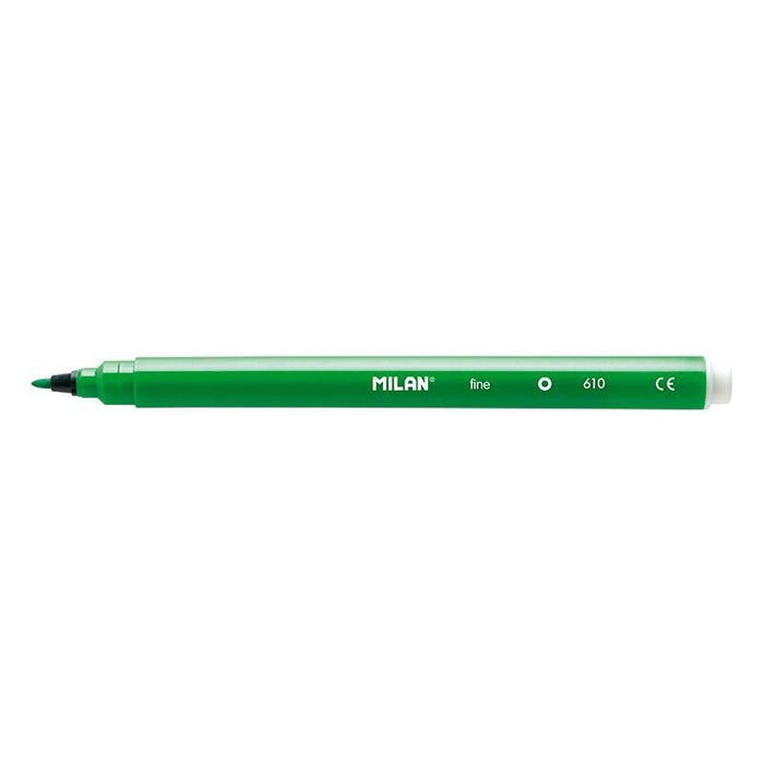 Milan Pack De 30 Rotuladores - Punta Fina De 2mm - Tinta Al Agua - Lavable - Colores Surtidos