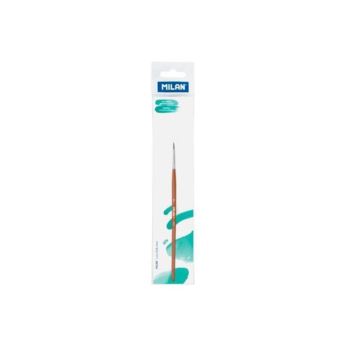 Milan Pincel Escolar Redondo Serie 101 Nº 0 En Bolsita C/Colgador Marrón