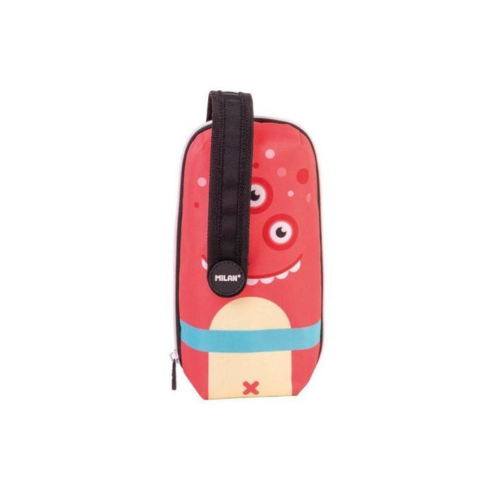Milan Portatodo Kit 4 Estuches Con Contenido Serie Especial Aliens Rojo