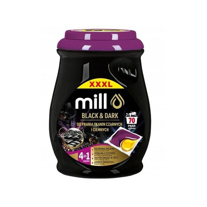 Mill Professional Cápsulas De 2 Cámaras Para Ropa Negra Y Oscura 70 Uds.
