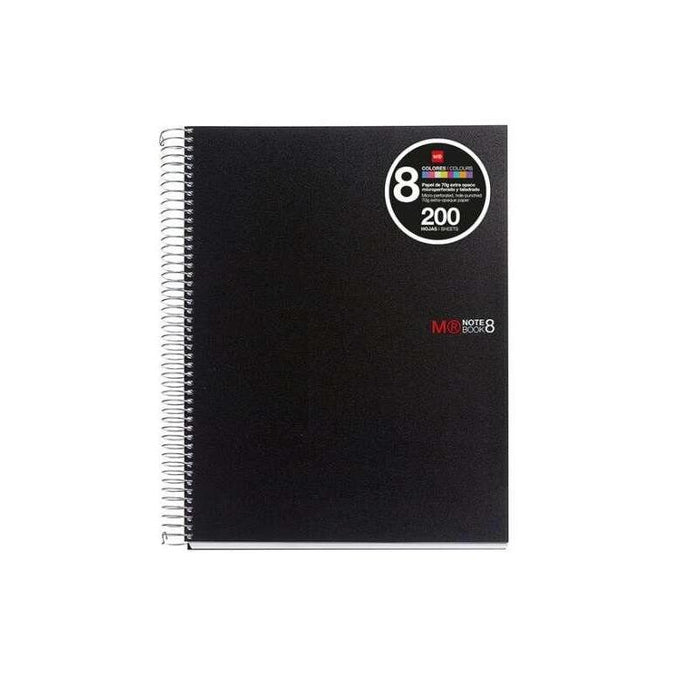 Miquel Rius Notebook8 Cuaderno De Espiral Formato A4 - 200 Hojas De 70 Gr Microperforadas Con 4 Taladros - Cubiertas De