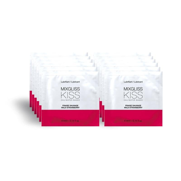 Mixgliss - Lubricante Base Agua Sabor A Fresa 12 Monodosis 4 Ml