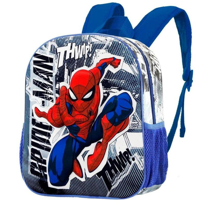 Mochila 3d Jumping Spiderman Marvel 31cm