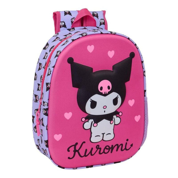 Mochila 3d Kuromi Hello Kitty 33cm
