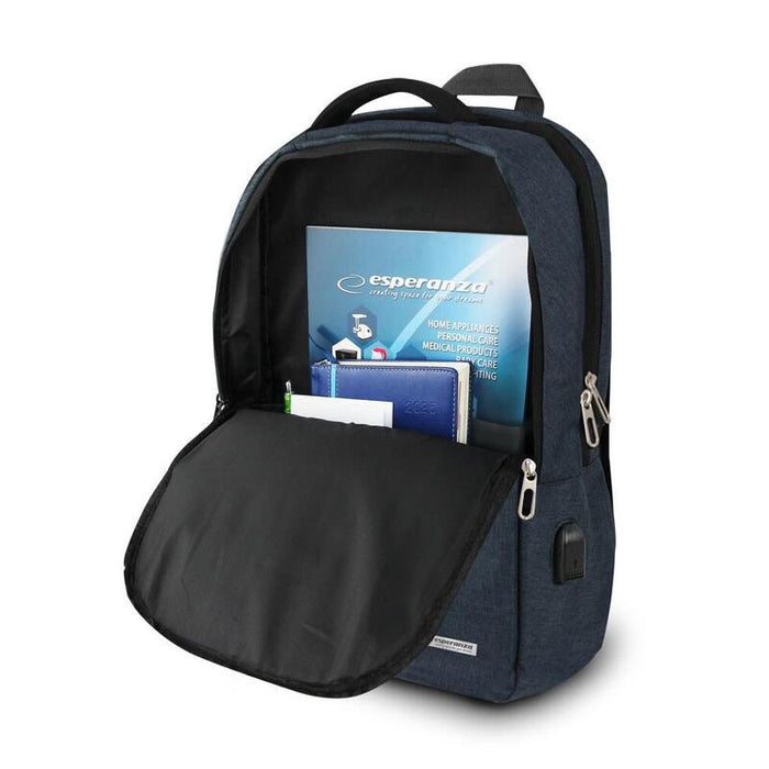 Mochila Esperanza Et196 Para Portátil 15.6" Azul
