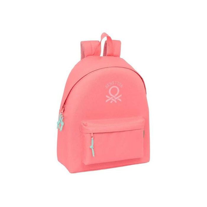 Mochila Safta Benetton Basics - Bolsillo Frontal - Hombreras Acolchadas - Espalda Ergonomica - Doble Tirador En