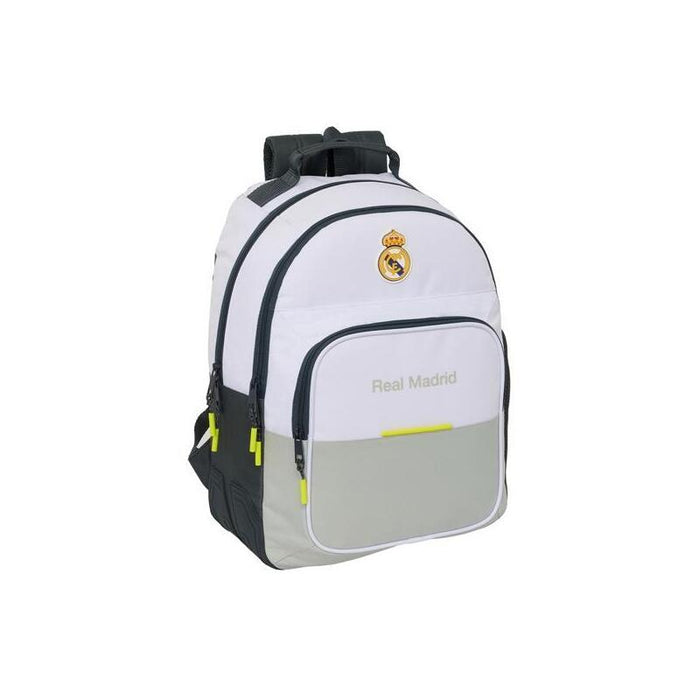 Mochila Safta Doble Con Cantoneras Adapt.Carro Real Madrid Equipación 25/26