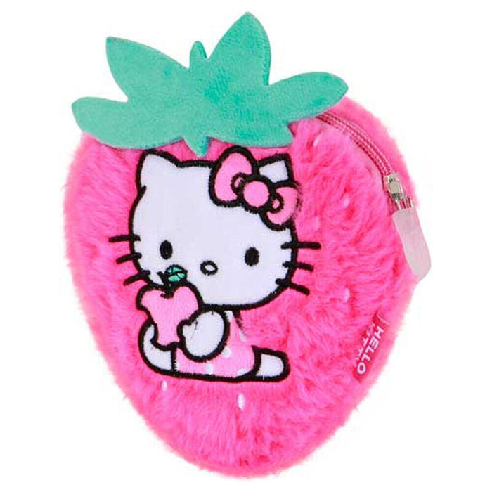 Monedero Peluche Fresa Hello Kitty