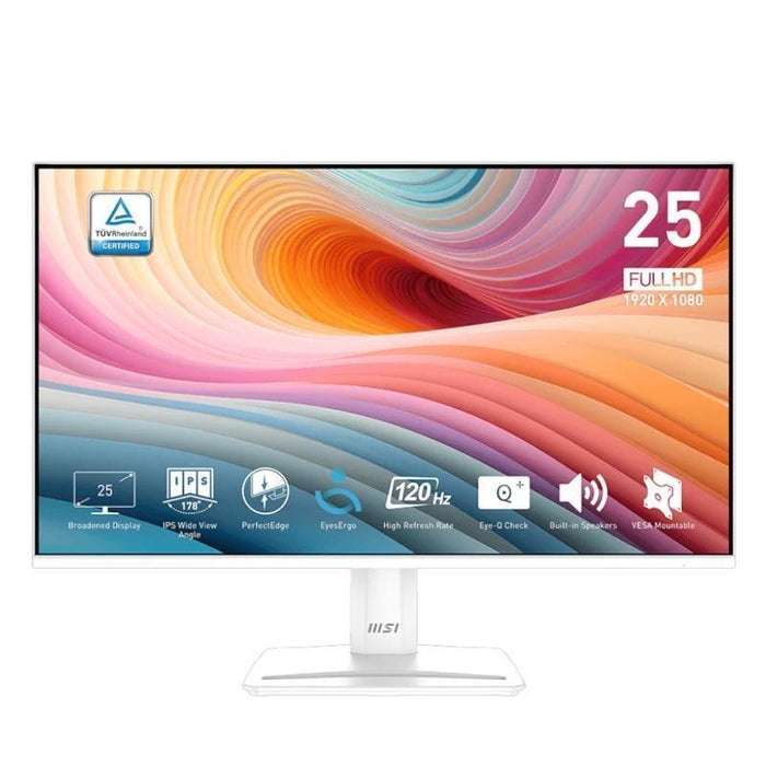 Monitor 24.5" Msi Mp251w E2  Ips Fhd 16:9 120h Vga