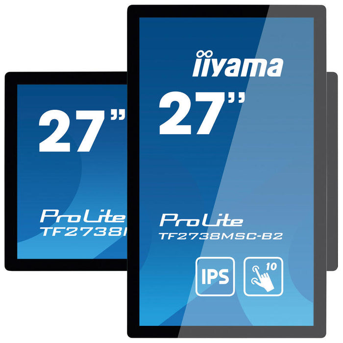 Monitor Iiyama 27 Pl Tf2738msc-B2 Ips Touch 16:9 Dvi Hdmi Dp Usb 5ms Sp