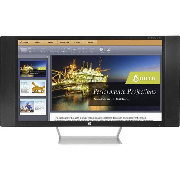 Monitor Reacondicionado Hp Elitedisplay S270c  27"  Fhd 1080p Curvo Hdmi Vga 1 Año De Garantia
