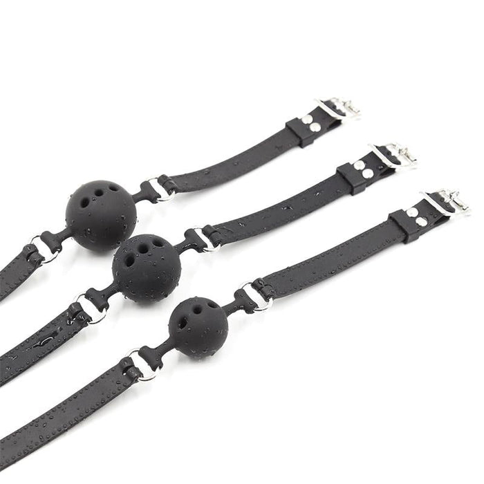 Mordaza De Bola Transpirable Silicona 5 Cm Talla L Negro