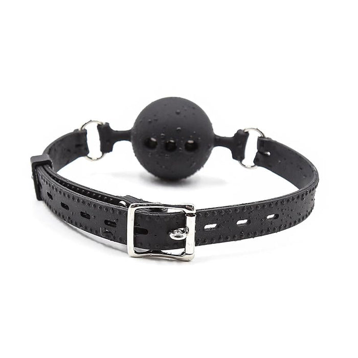 Mordaza De Bola Transpirable Silicona 5 Cm Talla L Negro