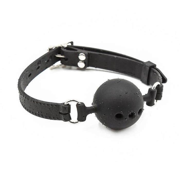 Mordaza De Bola Transpirable Silicona 5 Cm Talla L Negro