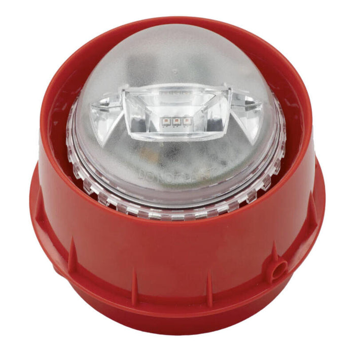 Morley Wsf-Rr-Rf Sirena Con Flash Rojo Vía Radio En Red Mesh De Agile. Incluye 4 Pilas Cr123a. Color Rojo