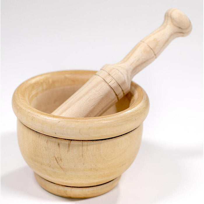 Mortero De Madera Con Maza Ø14cm.
