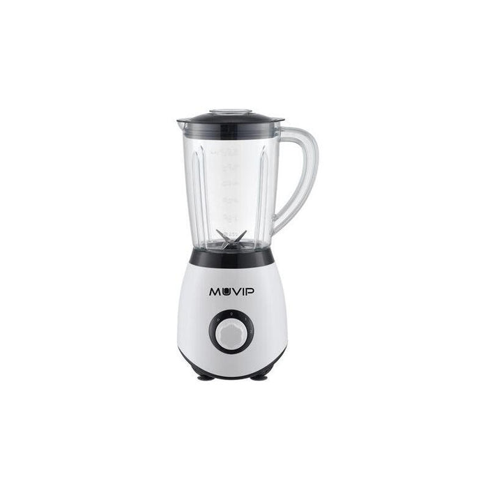Muvip Batidora De Vaso 1300w 1.5l - 2 Velocidades - Chuchillas De Acero Inoxidable - Funcion Pica Hielo - Bloqueo De Seguridad