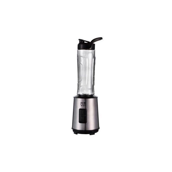 Muvip Batidora De Vaso 300w 600ml - 2 Velocidades - Cuerpo Y Chuchillas De Acero Inoxidable - Bloqueo De Seguridad - Luz Led