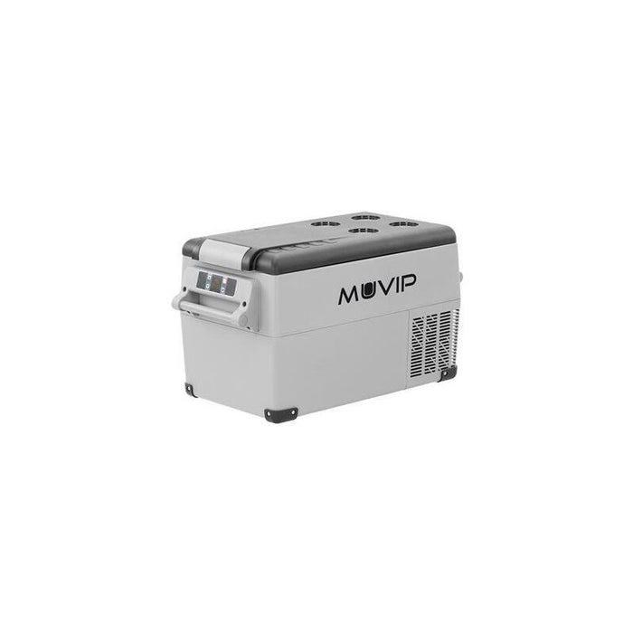 Muvip Nevera Portatil De Compresor 35l - Proteccion Bateria Vehiculo - Luz Led - Temperatura -20º/+20º - Conexion 12/24/220v - Consumo 50w - Compresor Silencioso - Asas Desmontables - Control Bluetooth - Medidas 693x345x381cm - Color Gris