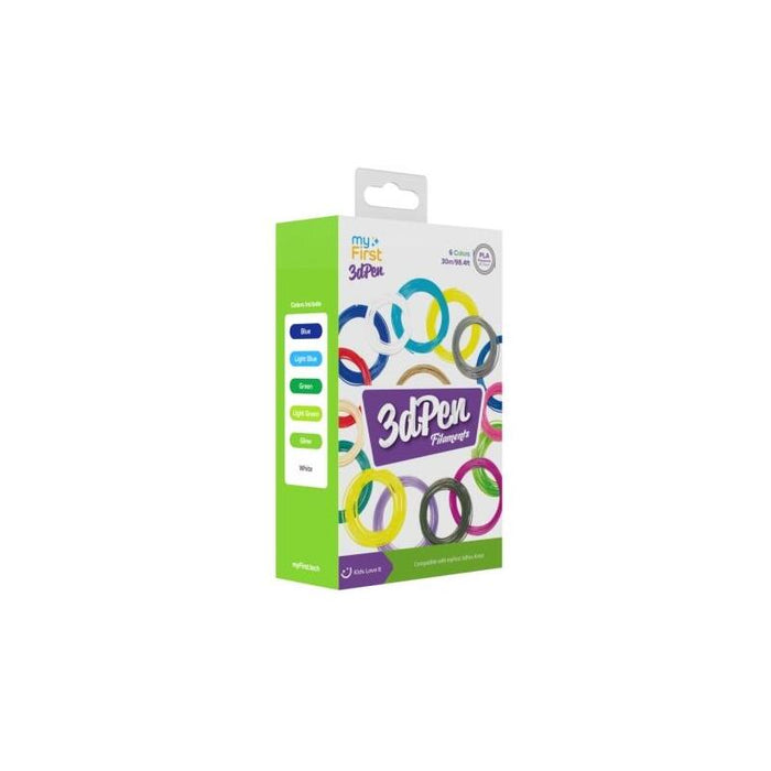 Myfirst Filament Refill - Pack 5 Recambios Filamentos Para 3d Pen Artist - Colores Calidos, Amarillo, Rosa, Rojo,