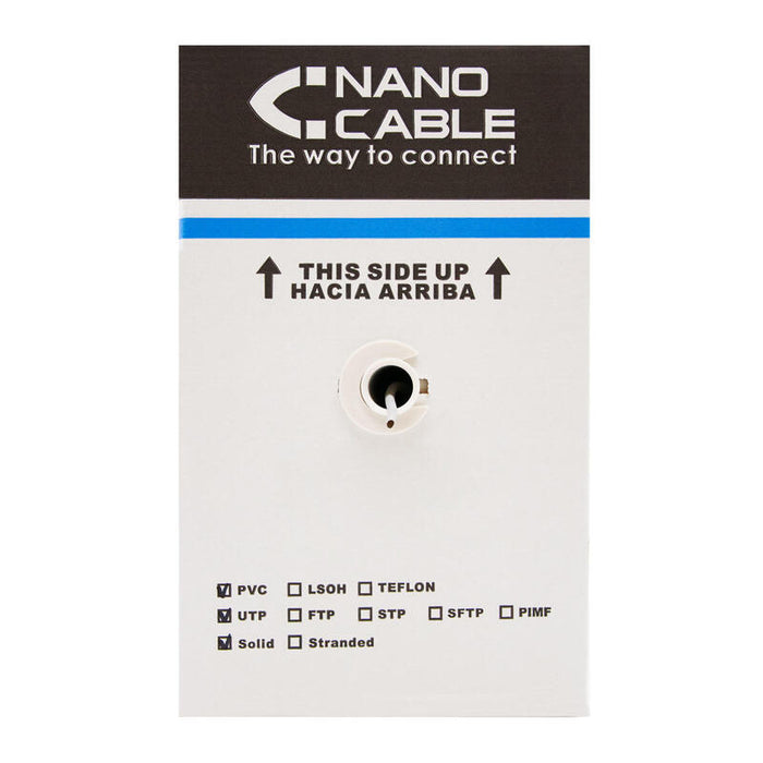 Nanocable Bobina De Cable De Red Rigido Rj45 Cat.5e Utp Awg24 305m - Gris