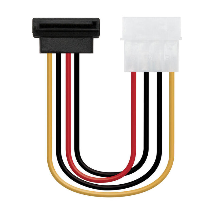 Nanocable Cable Sata Alimentacion Acodado 5.25" Molex 4pin Macho A Sata Hembra Oem 0.16m