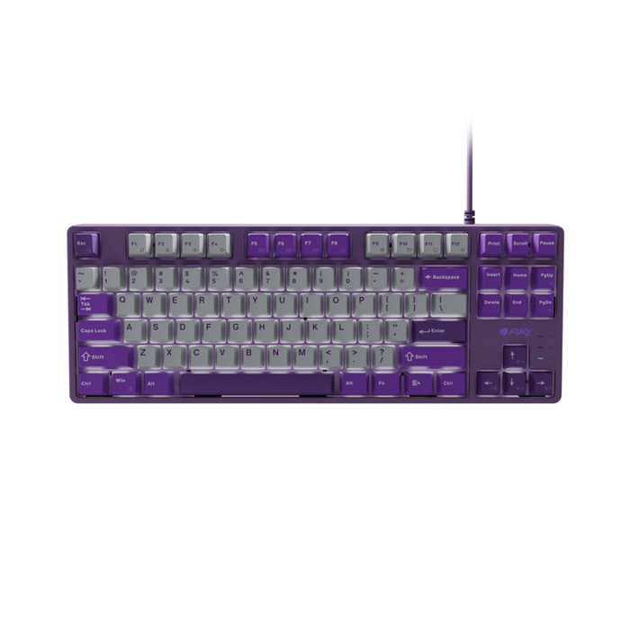 Natec Fury Gaming Keyboard Kanabo K2 Us Layout Blanco Backlight Mechanical Gray-Violet