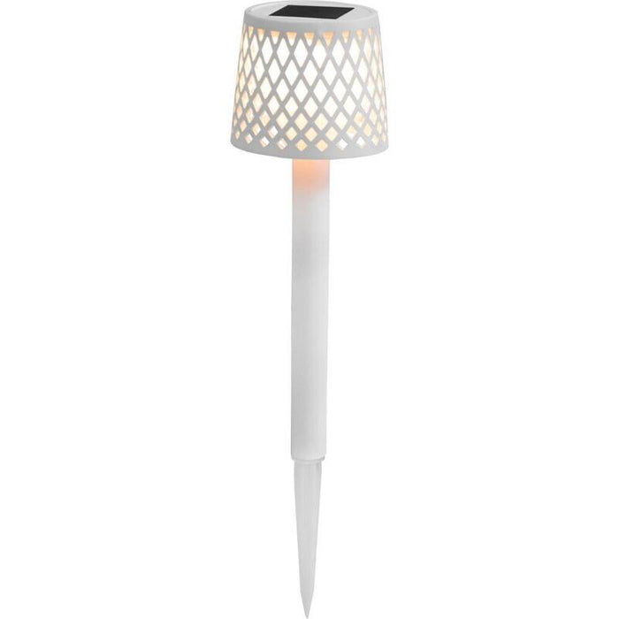 New Garden Gretita Luz Solar Con Estaca Para El Suelo, Paquete De 4, Color Blanco