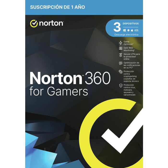 Norton 360 For Gamers 50gb Es 1 User 3 Device 12mo Box
