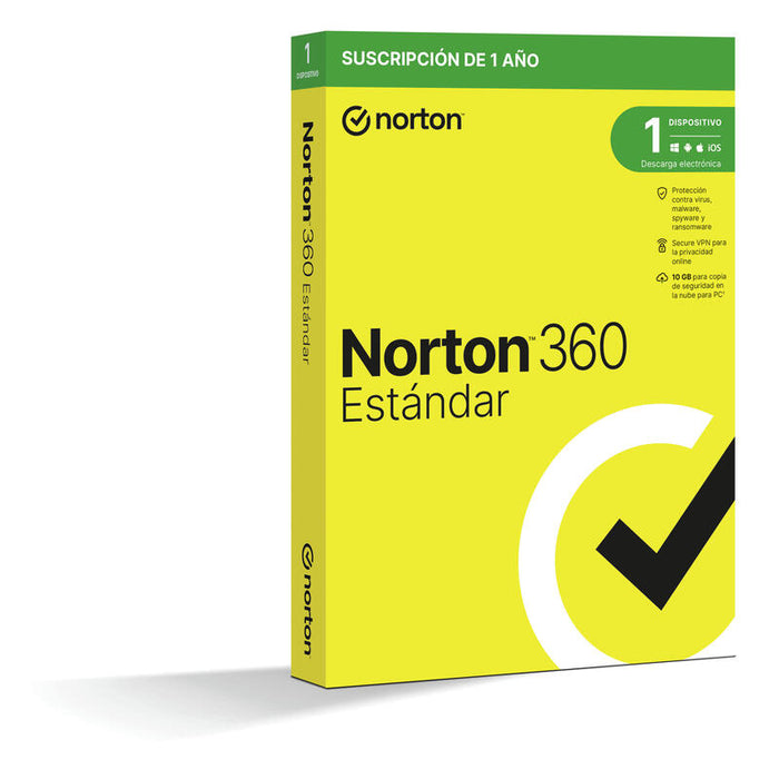 Norton 360 Standard 10gb Es 1 User 1 Device 12mo Box