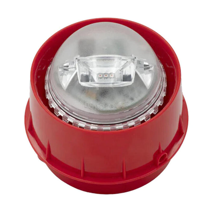 Notifier Nrx-Wsf-Rr Sirena Con Flash Rojo Vía Radio En Red Mesh De Agile. Incluye 4 Pilas Cr123a. Color Rojo