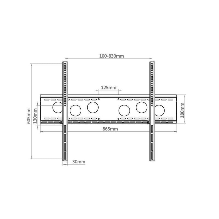 Nuevo Embalaje Deteriorado - Soporte Hagor Wh 85 F-Hd 2,79 M [110] Negro 4250058517913