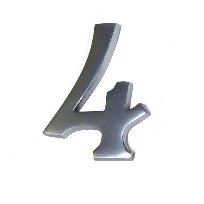 Número 4 Niquel Mate 10cm Fijación Invisible