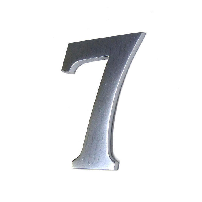Número 7 Niquel Mate 10cm Fijación Invisible
