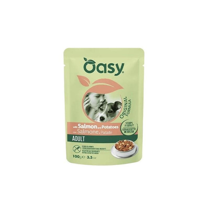 Oasy Strips In Gravy Adult Salmon/Potatoes 100gr