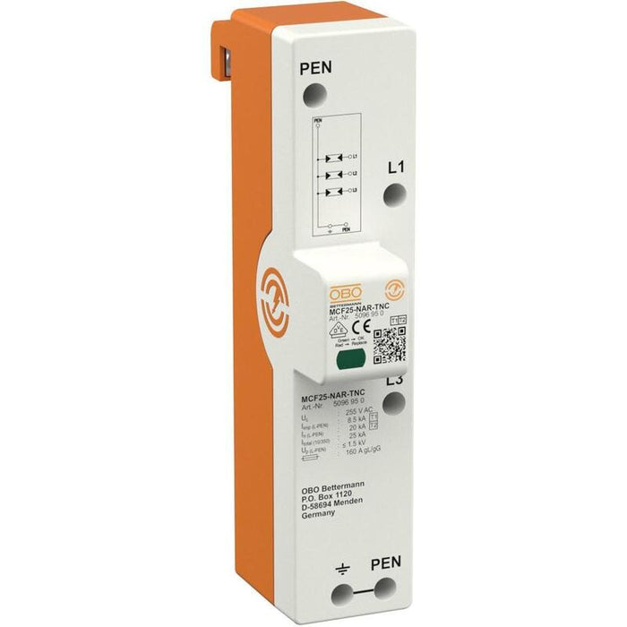 Obo Mcf25-Nar-Tnc Lightningcontroller Rail Tripolar 255v 5096950