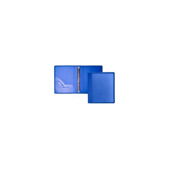 Office Box Carpeta De Anillas 2x40mm A4+ Tela Azul