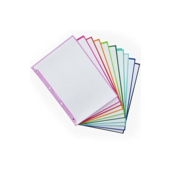 Office Box Recambio Papel Carpeta & Block A4+ Colorline 100h 5x5 90gr 10 Bandas Color