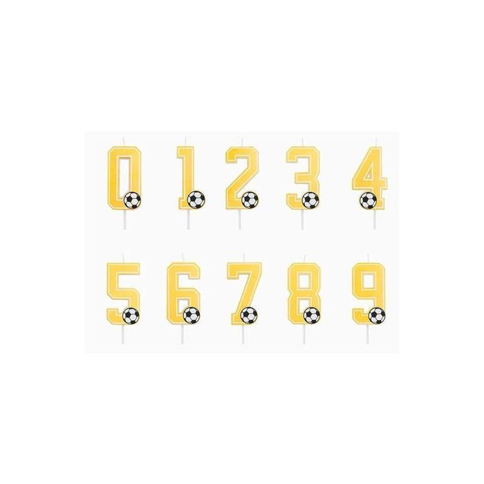 Oh Yeah Vela Fútbol 7,5cm Número 0 Amarillo