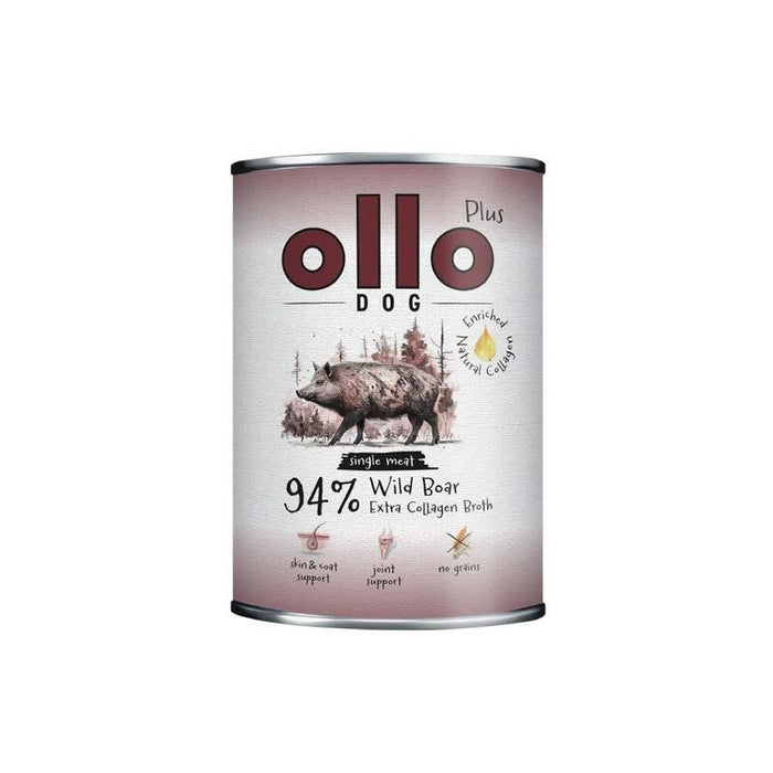 Ollo Plus Colágeno Jabalí 400g Lata Para Perro
