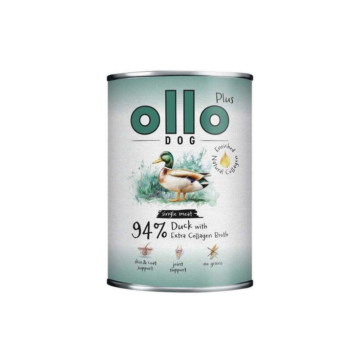 Ollo Plus Colágeno Pato 400g Lata Para Perro