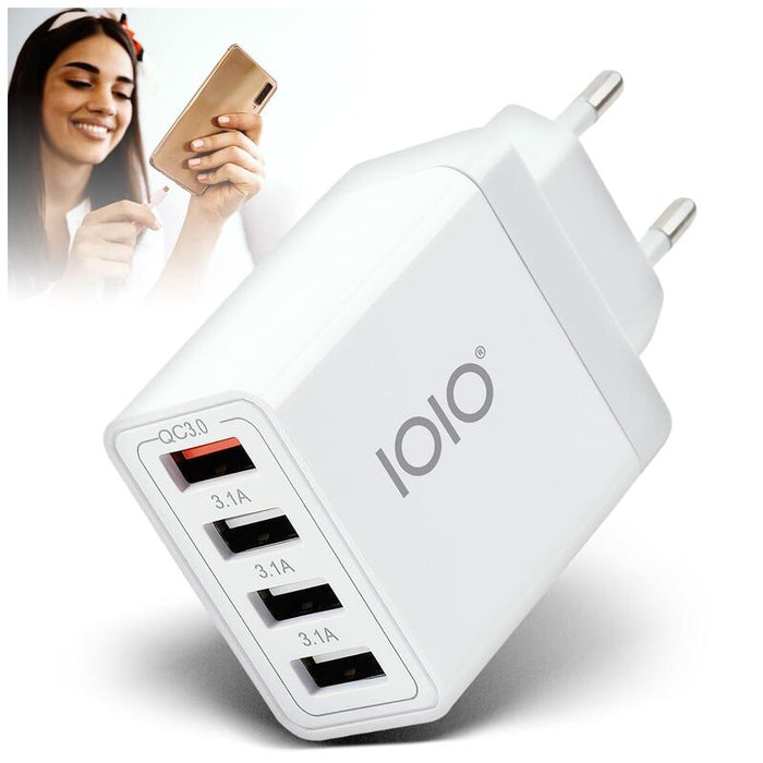 Olympia Ioio Cargador Ul4 3xusb-A3.1/1xusb-A Qc3.0 Blanco