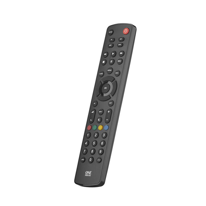 One For All Contour 4 Mando A Distancia Cable, Dtt, Dvd/Blu-Ray, Consola De Juegos, Sistema De Cine En Casa, Iptv, Sat, Tnt, Tv, Vcr Botones