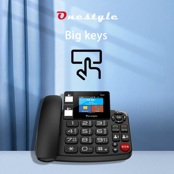 Onestyle Opal, Sim Desktop Tisch-Mobiltelefon, Negro