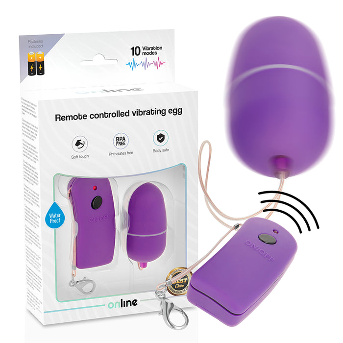 Online - Huevo Vibrador Con Mando Control Remoto Lila
