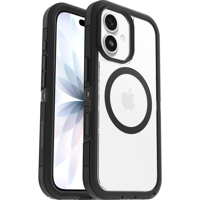 Otterbox Defender Series Pro Xt Carcasa Trasera Para Teléfono Móvil Resistente Compatibilidad Con Magsafe Capa De Policarbonato Elastómero Termoplástico (Tpe) Lado Oscuro (Transparente/Negro) Para Apple Iphone 17