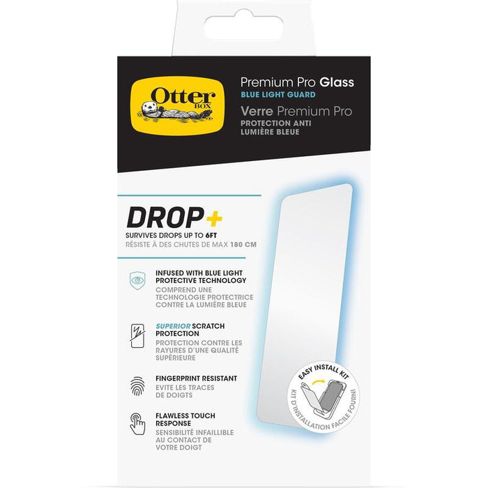 Otterbox Premium Pro Glass Antimicrobial Blue Light Apple Iphone 15 Pro Max Clear