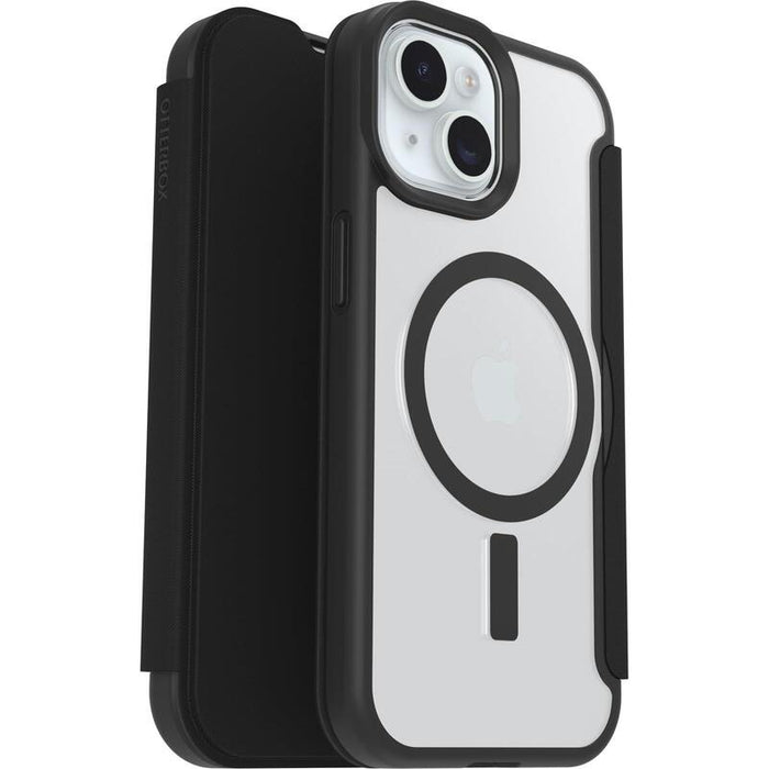 Otterbox React Folio Series Funda Con Tapa Para Teléfono Móvil Compatibilidad Con Magsafe Cristal Negro (Transparente/Negro) Para Apple Iphone 13 14 15